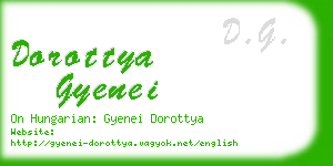 dorottya gyenei business card